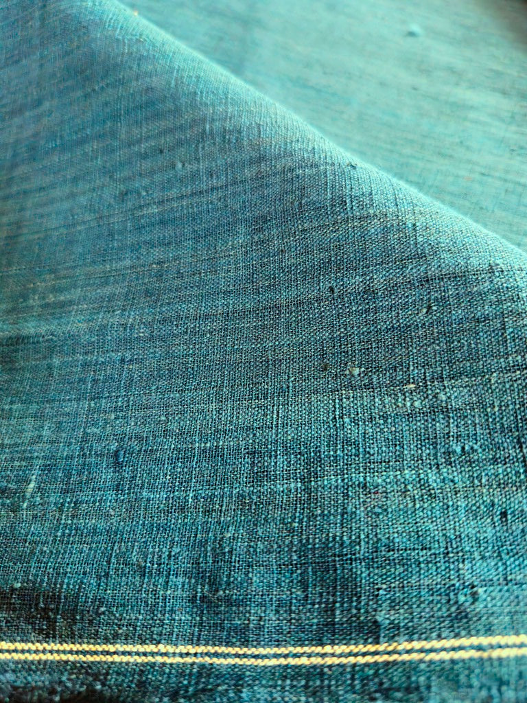 ORGANIC GEOMETRIC FABRIC : INDIGO BLUE