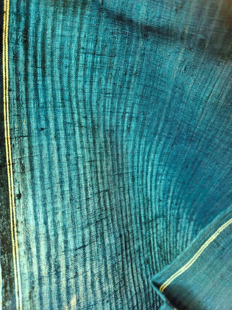 ORGANIC GEOMETRIC FABRIC : INDIGO BLUE