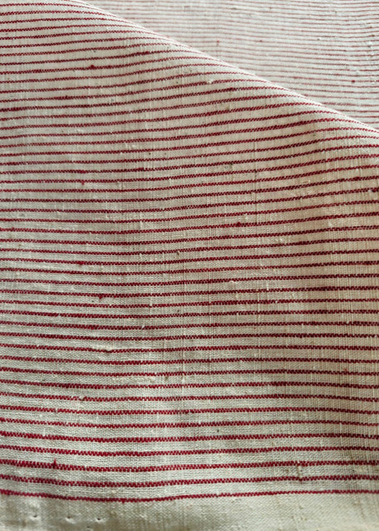 ORGANIC GEOMETRIC FABRIC : KORA : ALIZARIN RED