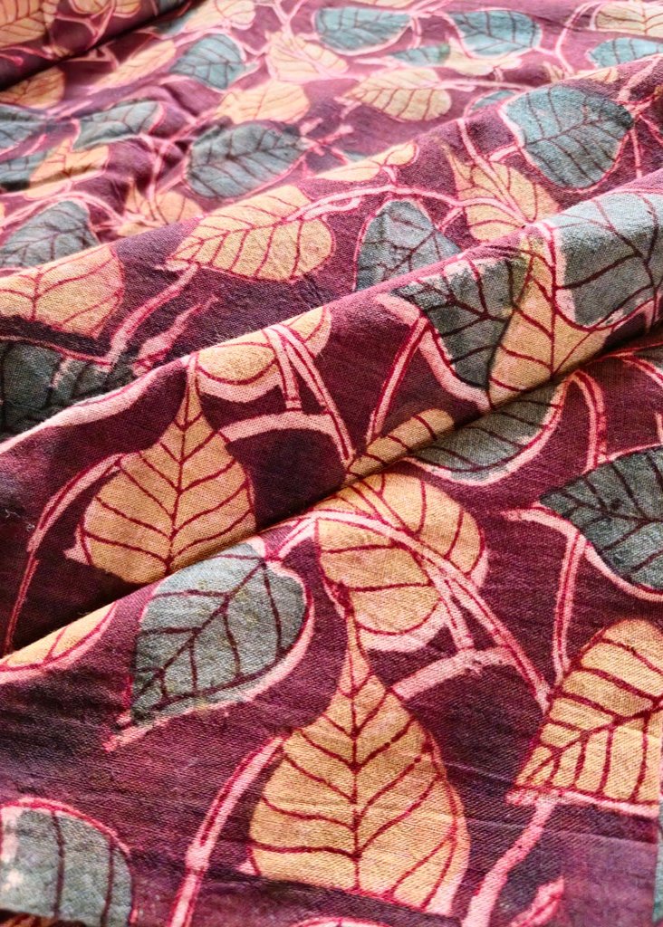 KALAMKARI : OLIVE GREEN : ANAR YELLOW : ALIZARIN RED
