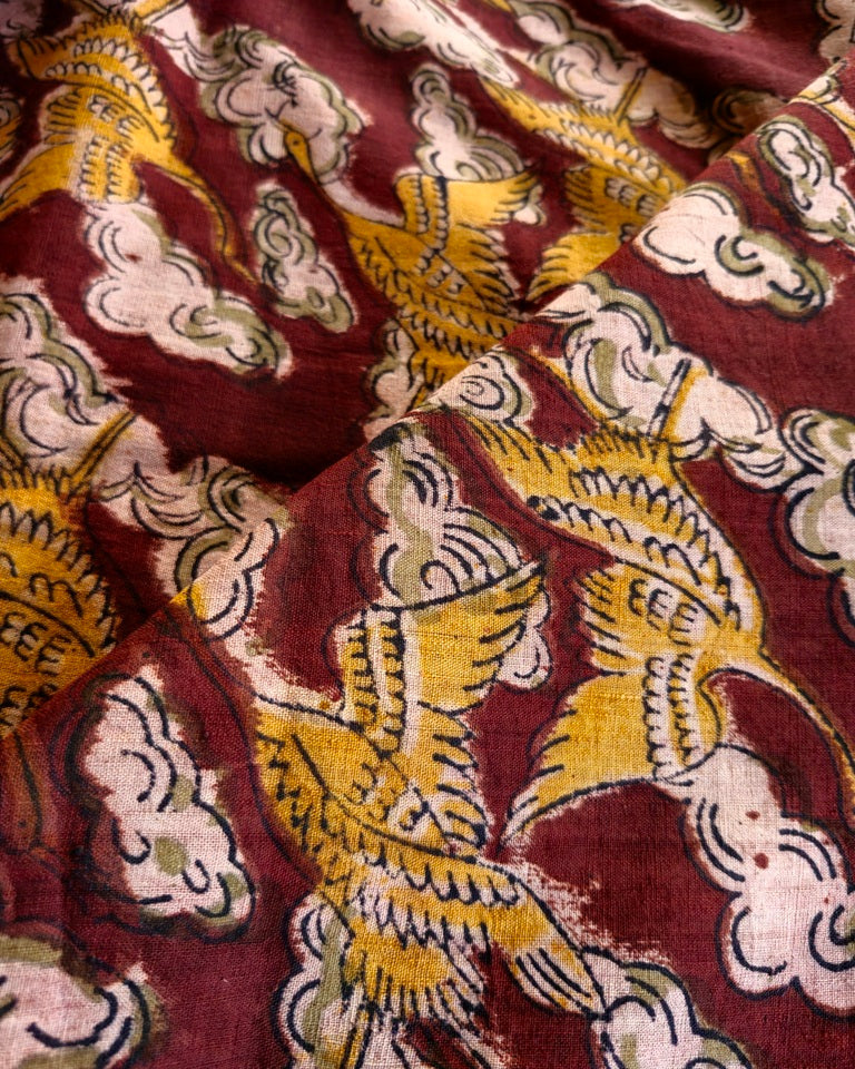 KALAMKARI : ALIZARIN RED : ANAR YELLOW