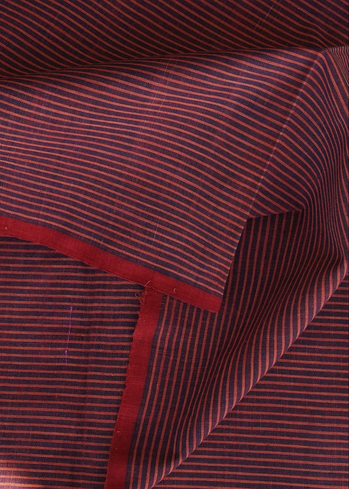 GEOMETRIC FABRIC : ALIZARIN RED : INDIGO : ANAR YELLOW