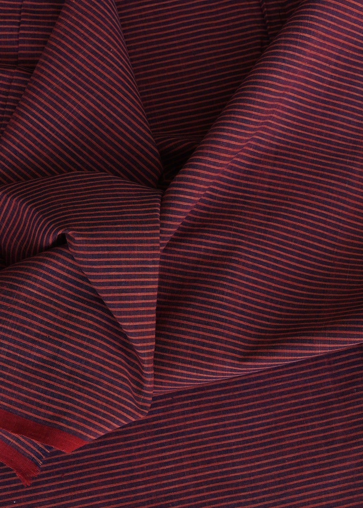 GEOMETRIC FABRIC : ALIZARIN RED : INDIGO : ANAR YELLOW