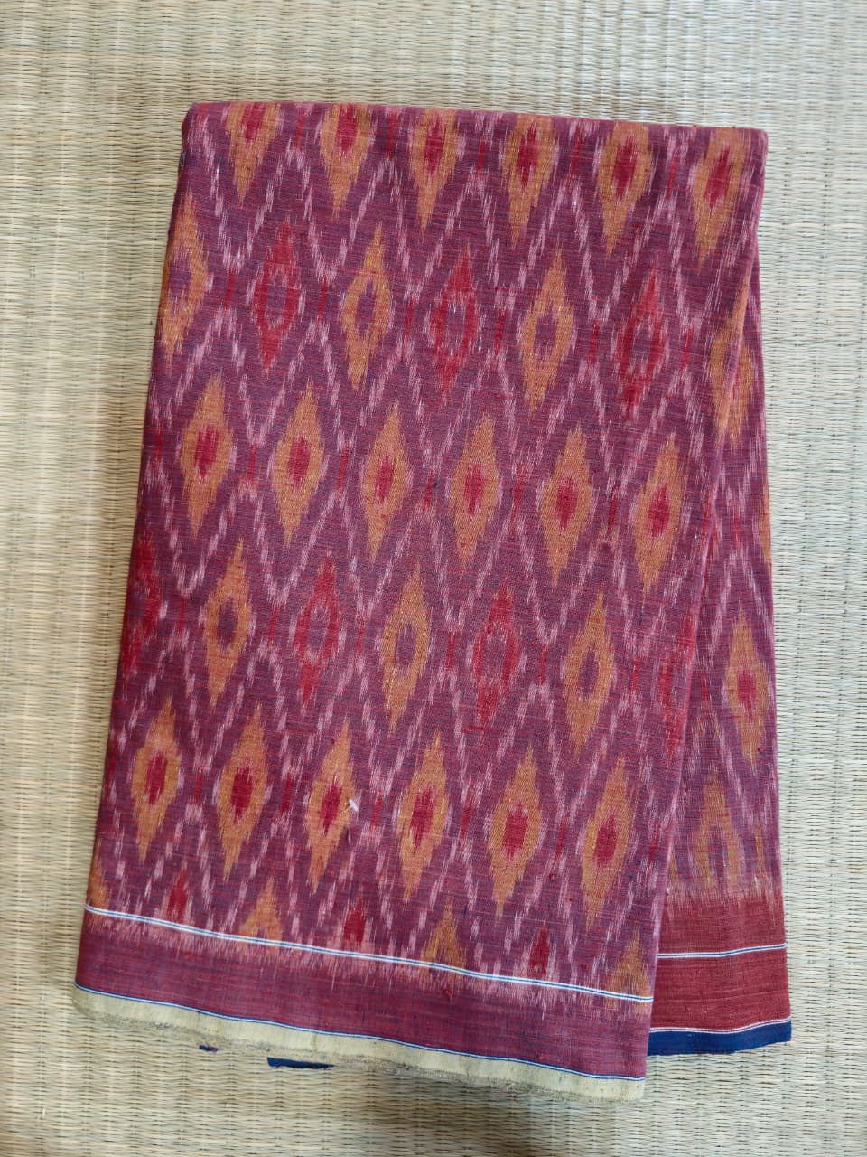ORGANIC WEFT IKKATH :MANJISTA:ANAR GREEN:SAPAN:KATHA