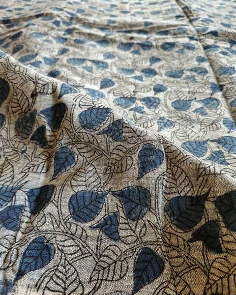 KALAMKARI : INDIGO BLUE : BLACK
