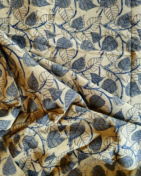 KALAMKARI : ANAR : OLIVE GREEN : BLACK