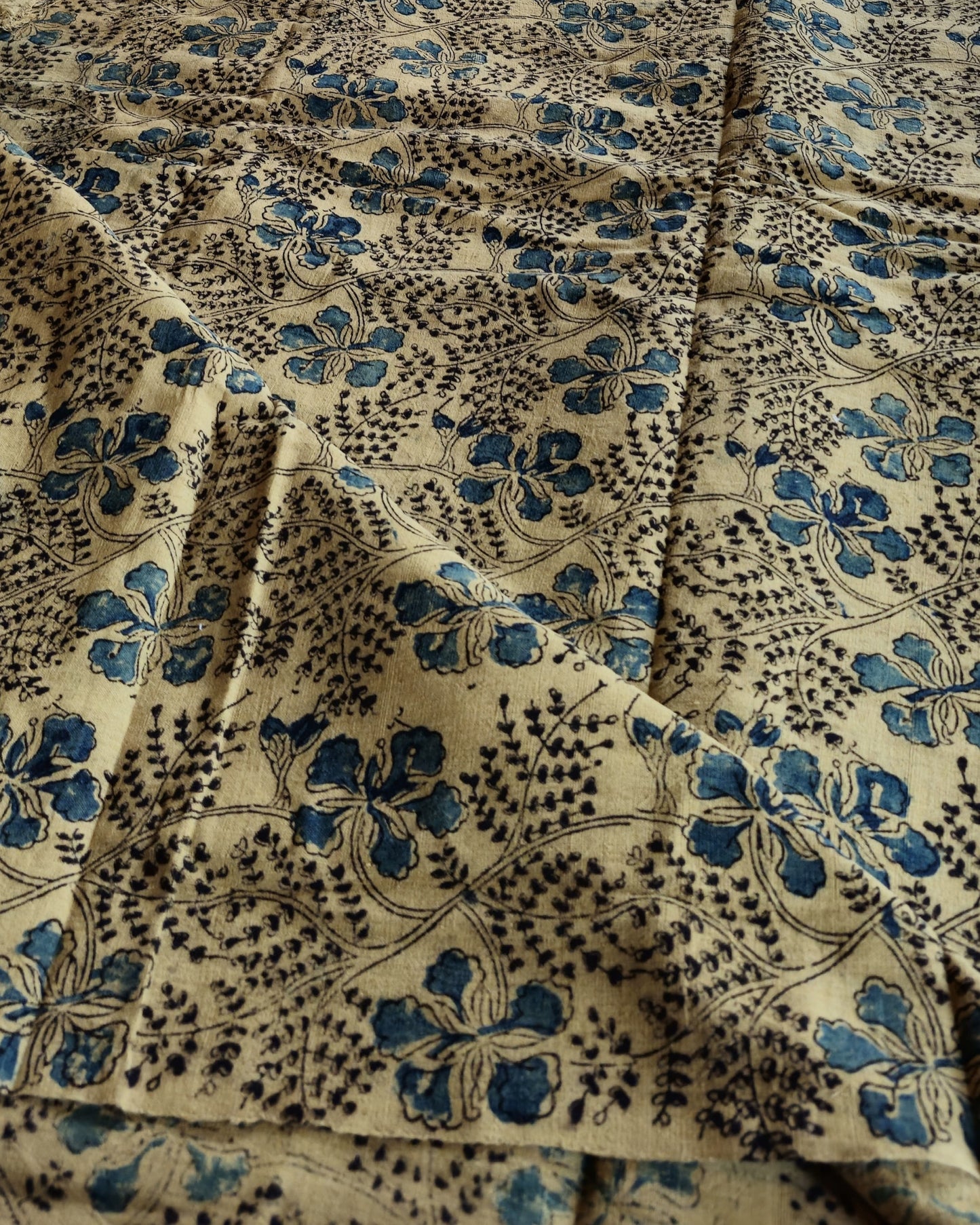 KALAMKARI : ANAR : INDIGO BLUE : BLACK