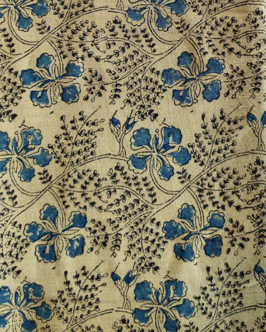 KALAMKARI : ANAR : INDIGO BLUE : BLACK
