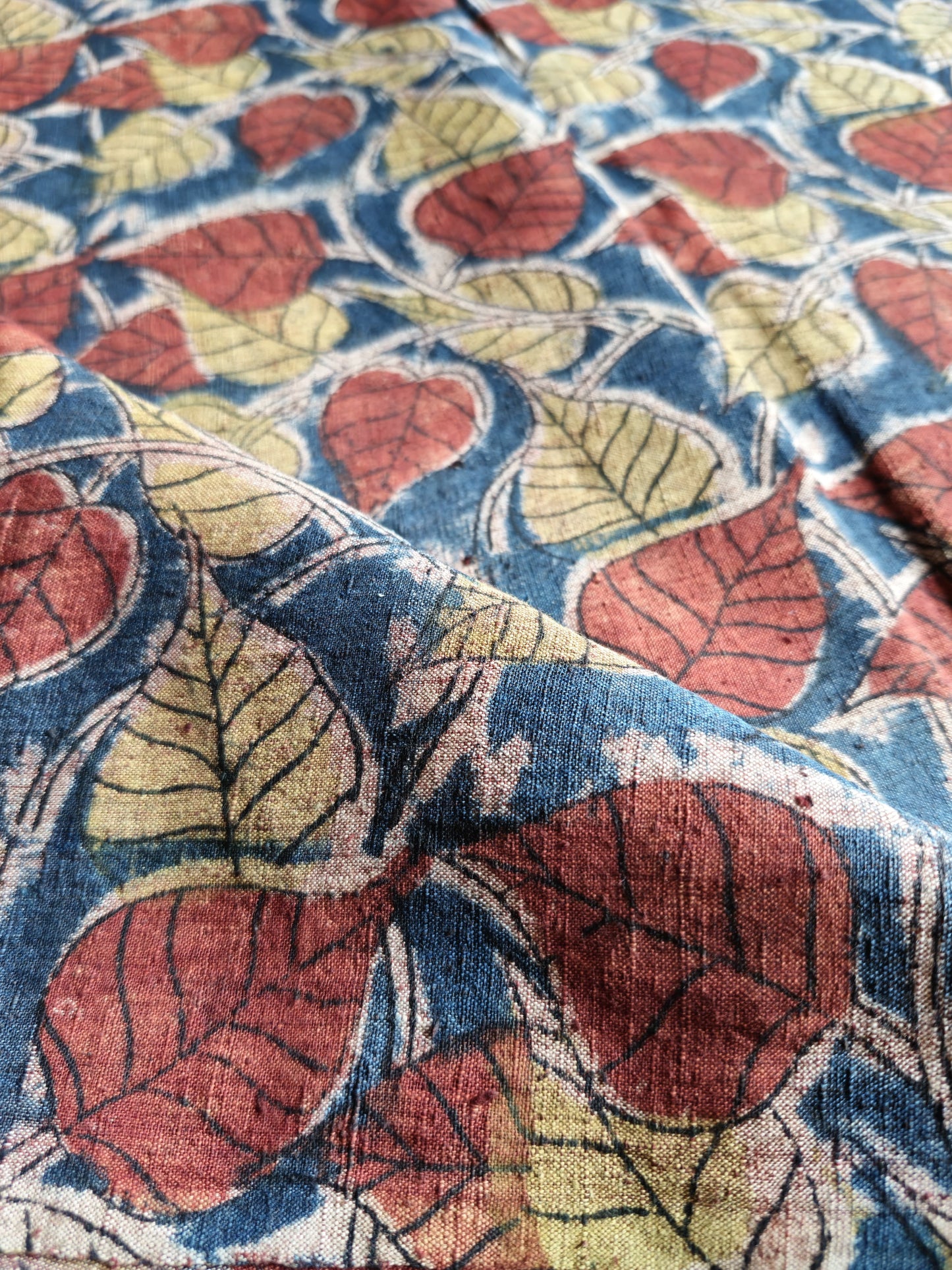 KALAMKARI :INDIGO BLUE : ANAR YELLOW : ALIZARIN RED