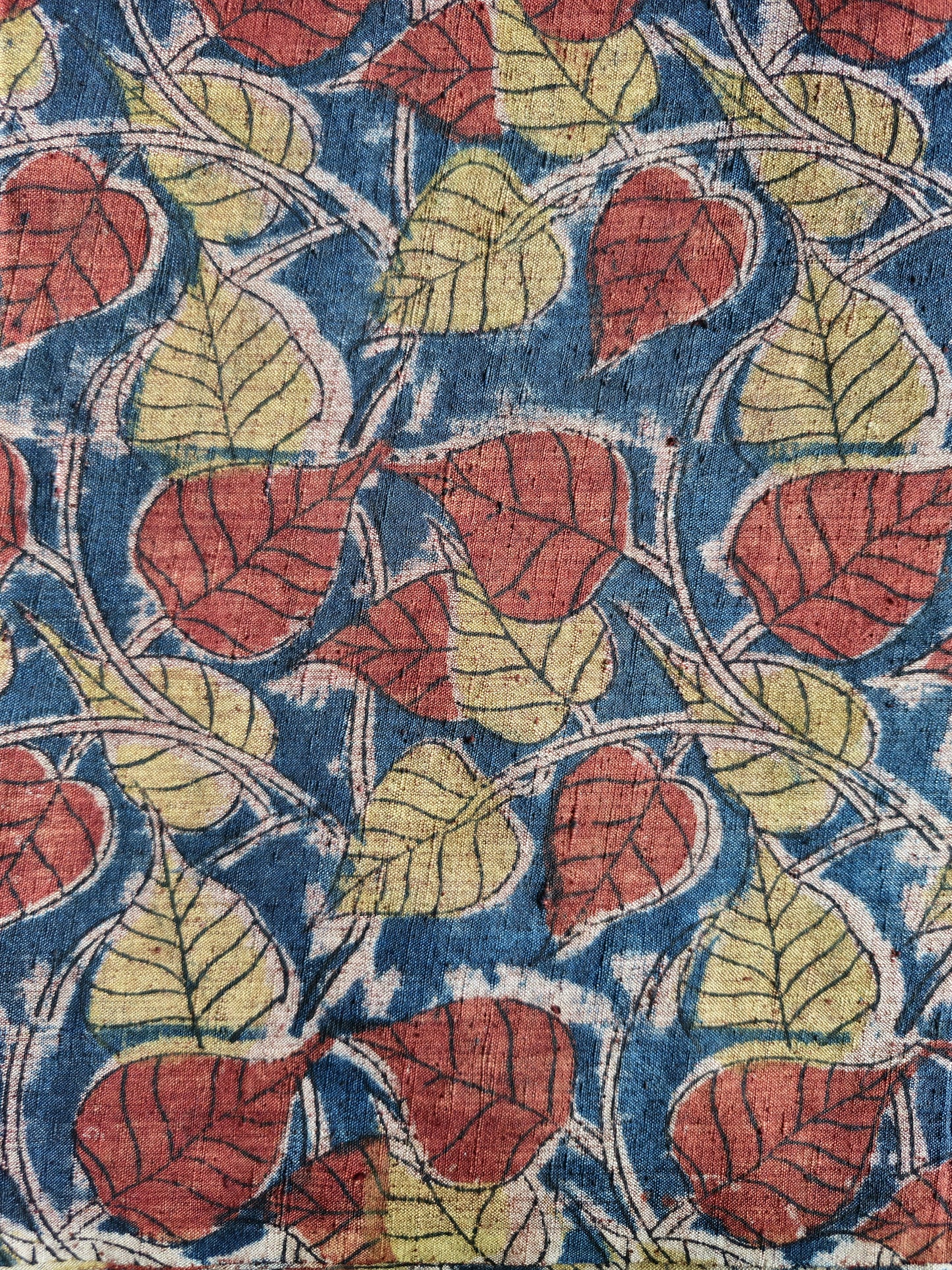 KALAMKARI :INDIGO BLUE : ANAR YELLOW : ALIZARIN RED