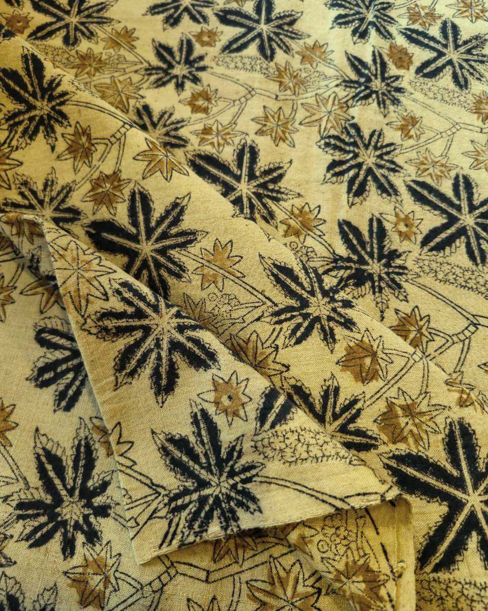 KALAMKARI : ANAR YELLOW:BLACK.