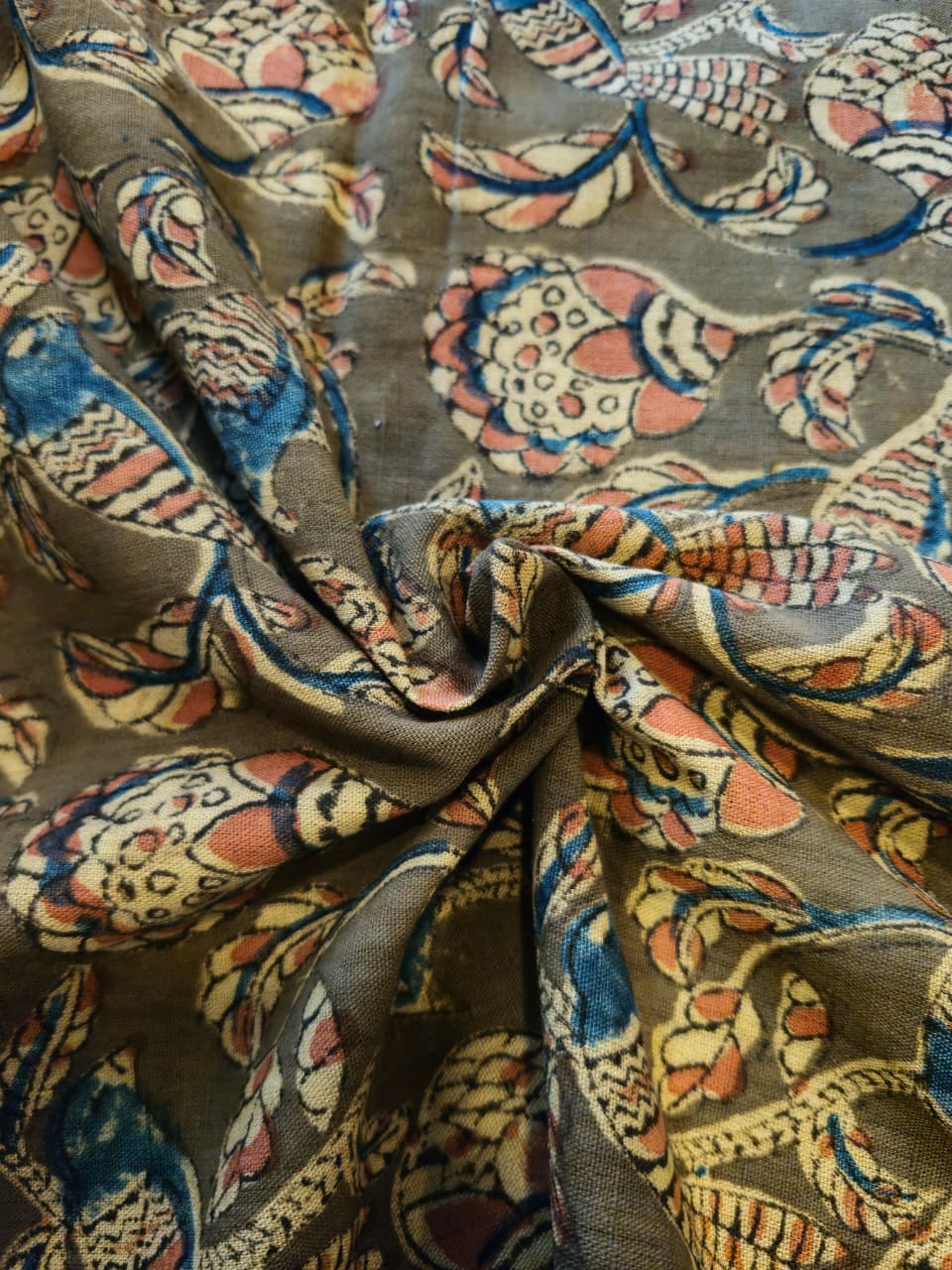KALAMKARI : OLIVE :ANAR : INDIGO:MANJISTA