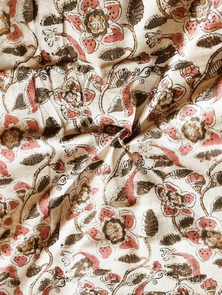 KALAMKARI :MANJISTA:OLIVE GREEN:ANAR YELLOW