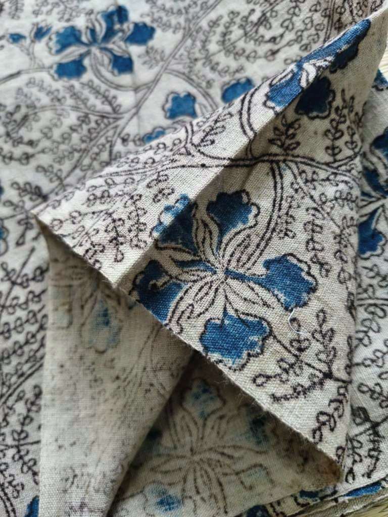 KALAMKARI : BEIGE :INDIGO : BLACK