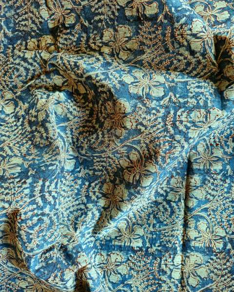 KALAMKARI : INDIGO BLUE : ALIZARIN RED