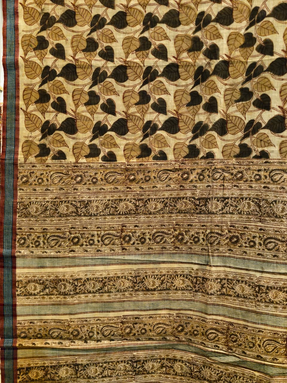 KALAMKARI SAREE : MADDER:ANAR:OLIVE