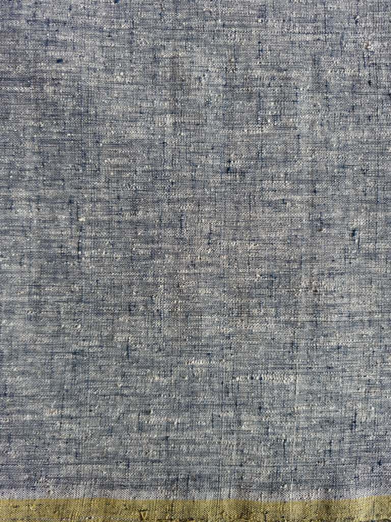 ORGANIC CROSS COLOUR FABRIC : KORA: INDIGO