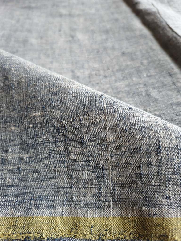 ORGANIC CROSS COLOUR FABRIC : KORA: INDIGO