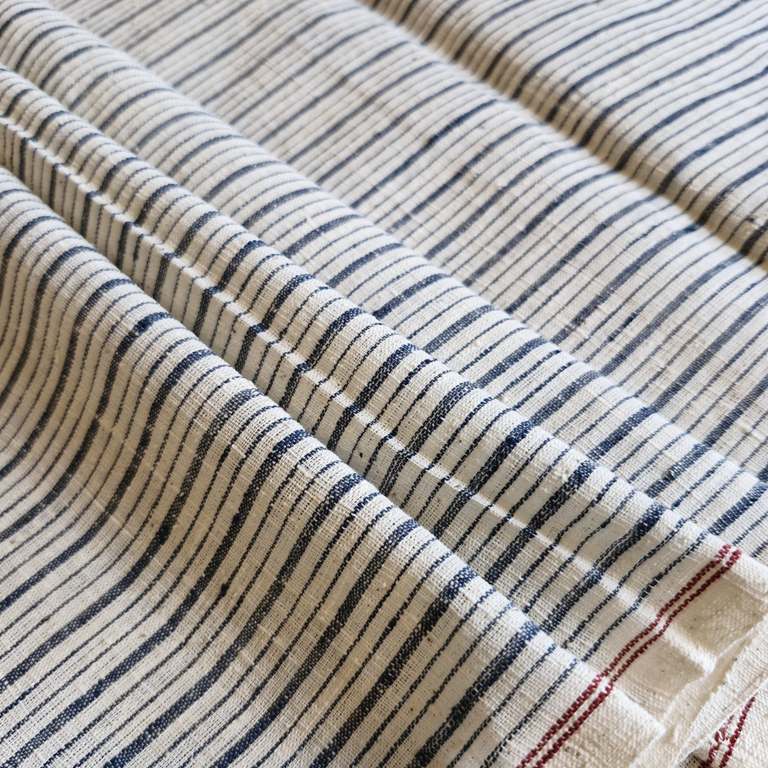 ORGANIC GEOMETRIC FABRIC : :INDIGO:KORA