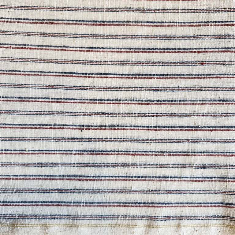 ORGANIC GEOMETRIC FABRIC : ALIZARIN RED:INDIGO:KORA