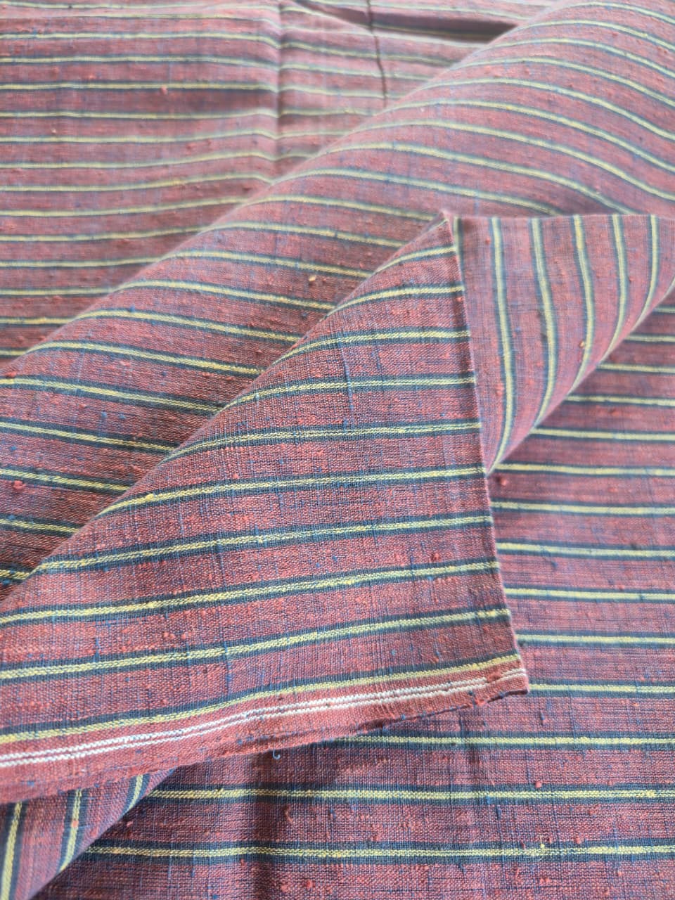 ORGANIC GEOMETRIC FABRIC: KORA :ANAR:KATHA BROWN:INDIGO :BLACK: