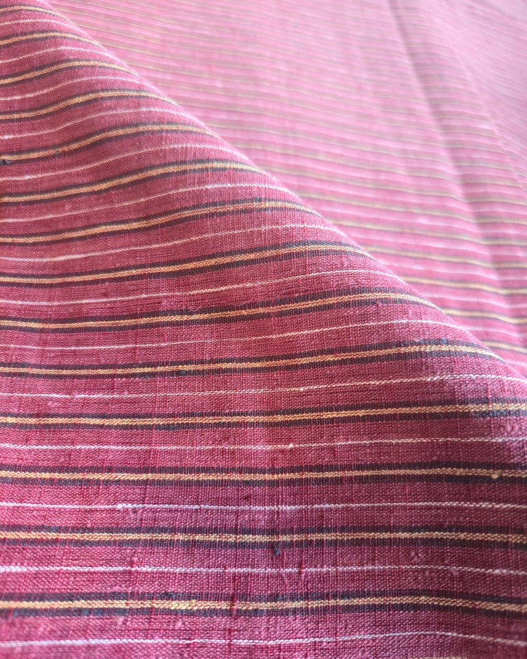 ORGANIC GEOMETRIC FABRIC: BLACK: KORA :ANAR:KATHA BROWN:ALIZARIN RED