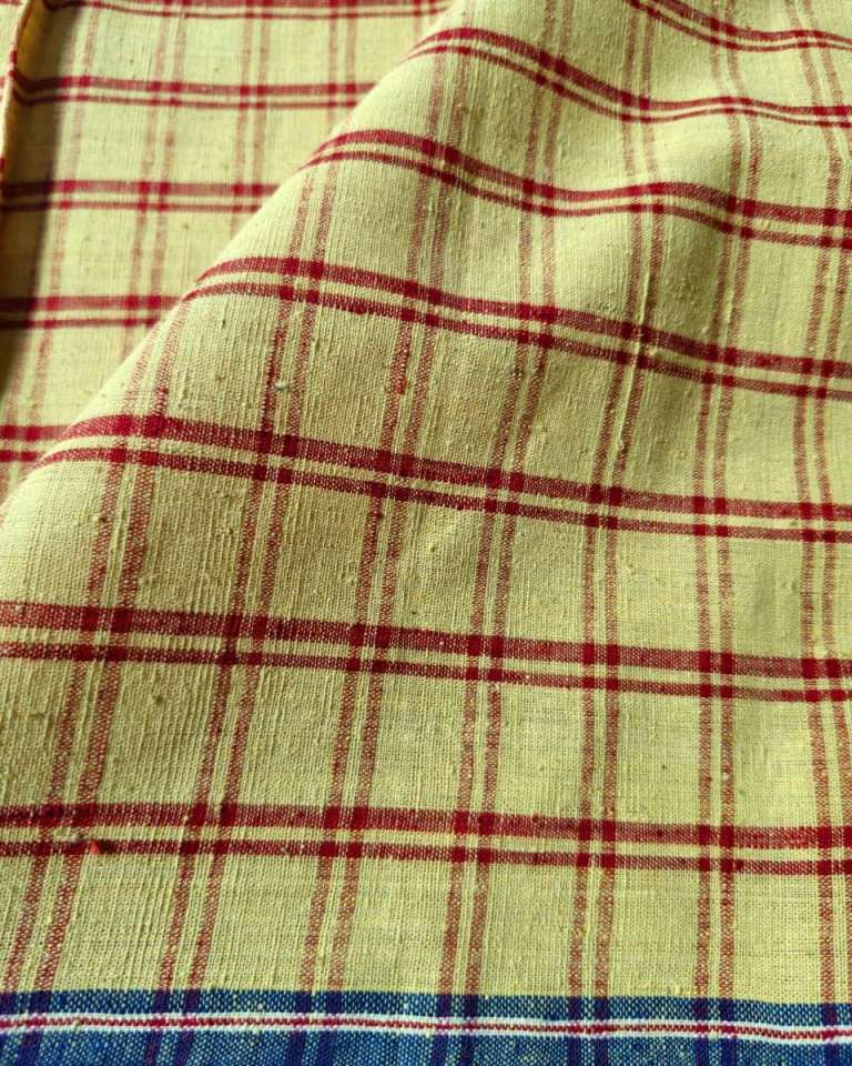 ORGANIC GEOMETRIC FABRIC:ANAR:MADDER:
