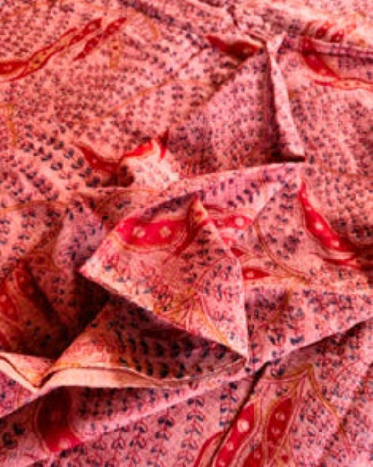 KALAMKARI : INDIGO BLUE : ANAR YELLOW : ALIZARIN RED