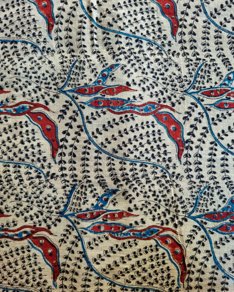 KALAMKARI : INDIGO BLUE : BLACK : ALIZARIN RED