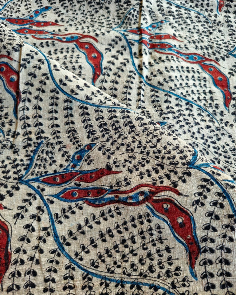 KALAMKARI : INDIGO BLUE : BLACK : ALIZARIN RED