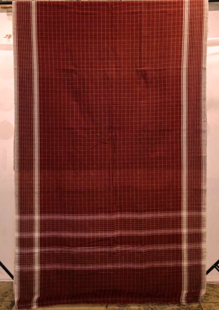 GEOMETRIC SAREE :KATHA:MADDER;