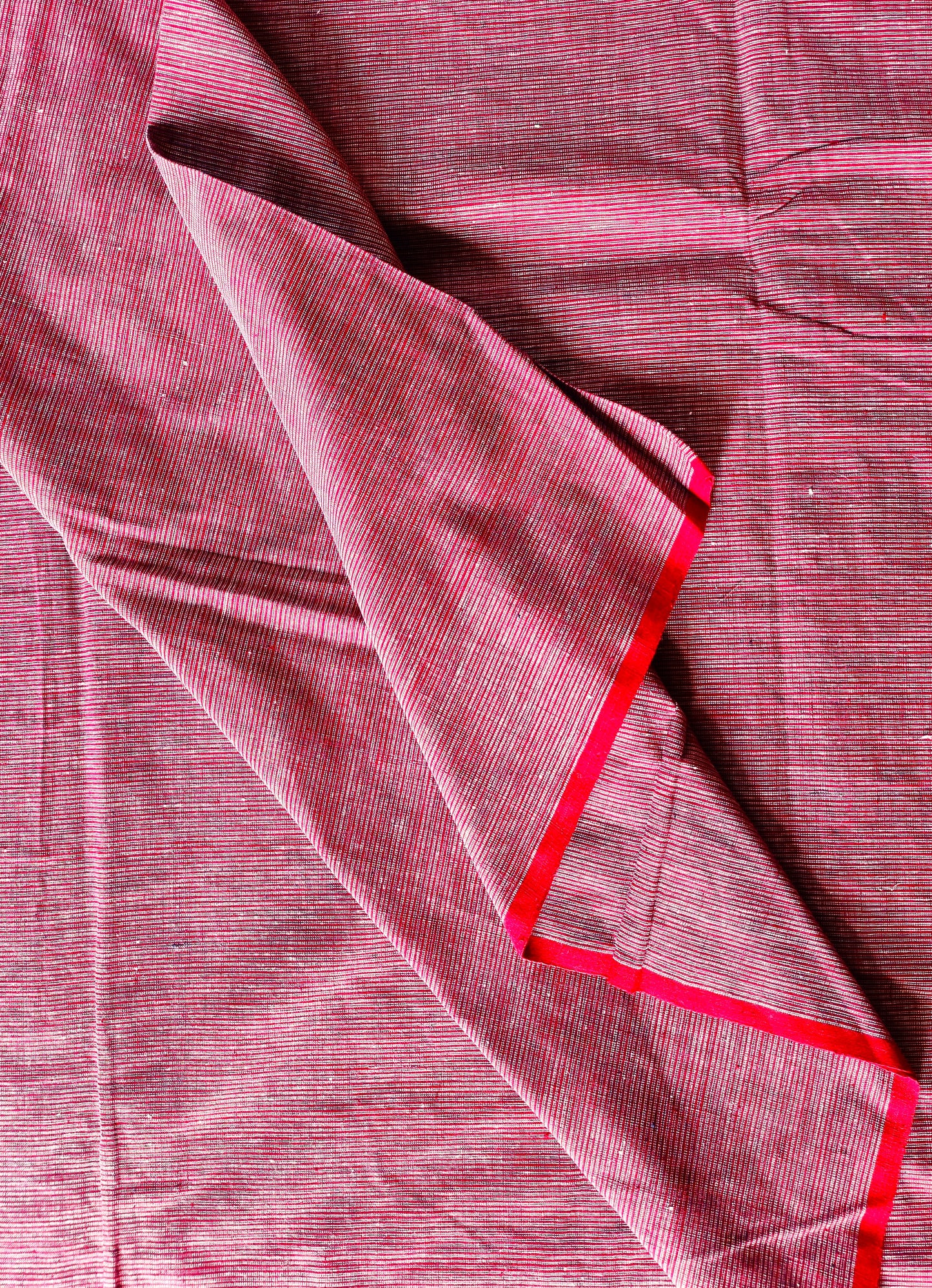 GEOMETRIC FABRIC : ALIZARIN RED : KORA