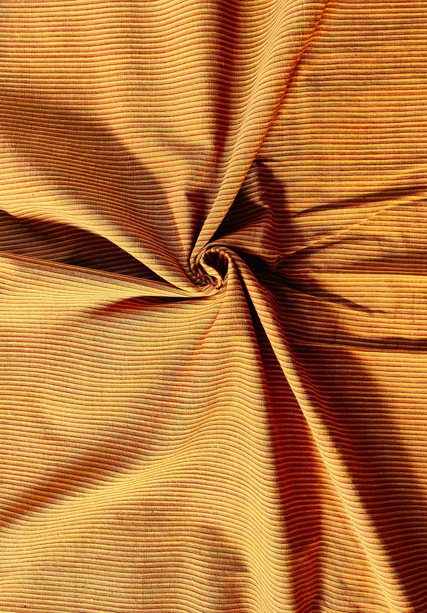 GEOMETRIC FABRIC : ALIZARIN RED : KATHA BROWN : ANAR YELLOW