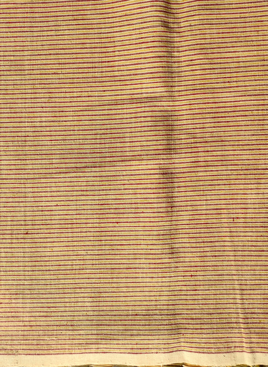 GEOMETRIC FABRIC : ALIZARIN RED : KORA : ANAR YELLOW