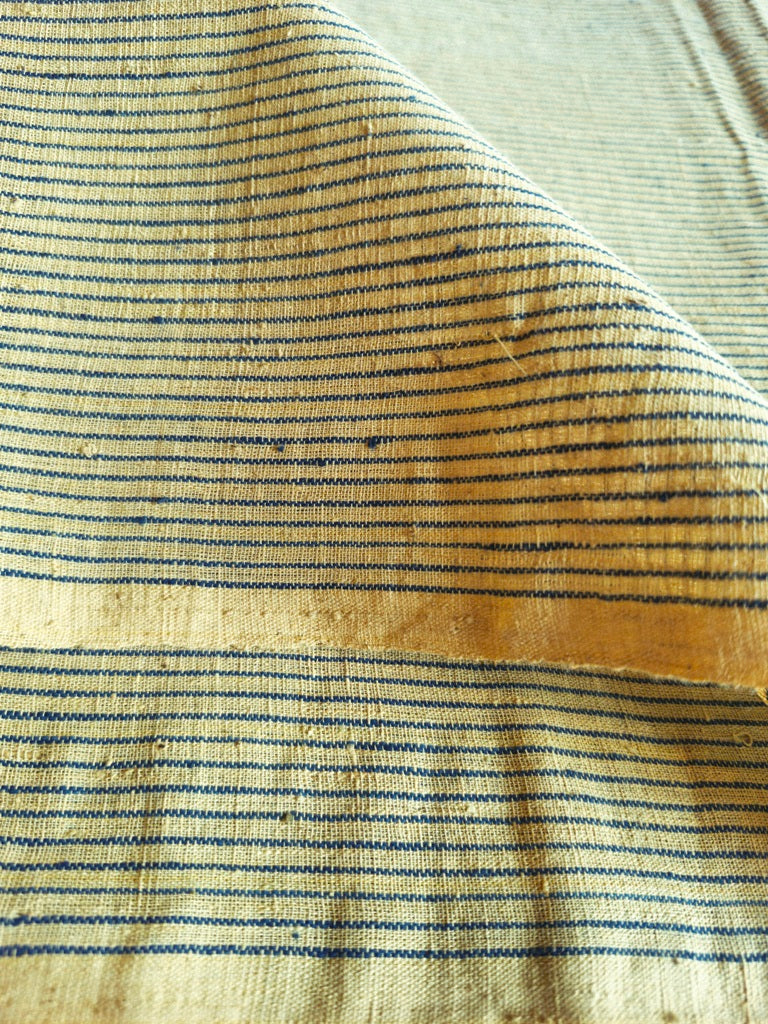 GEOMETRIC FABRIC : ANAR YELLOW : KORA : INDIGO