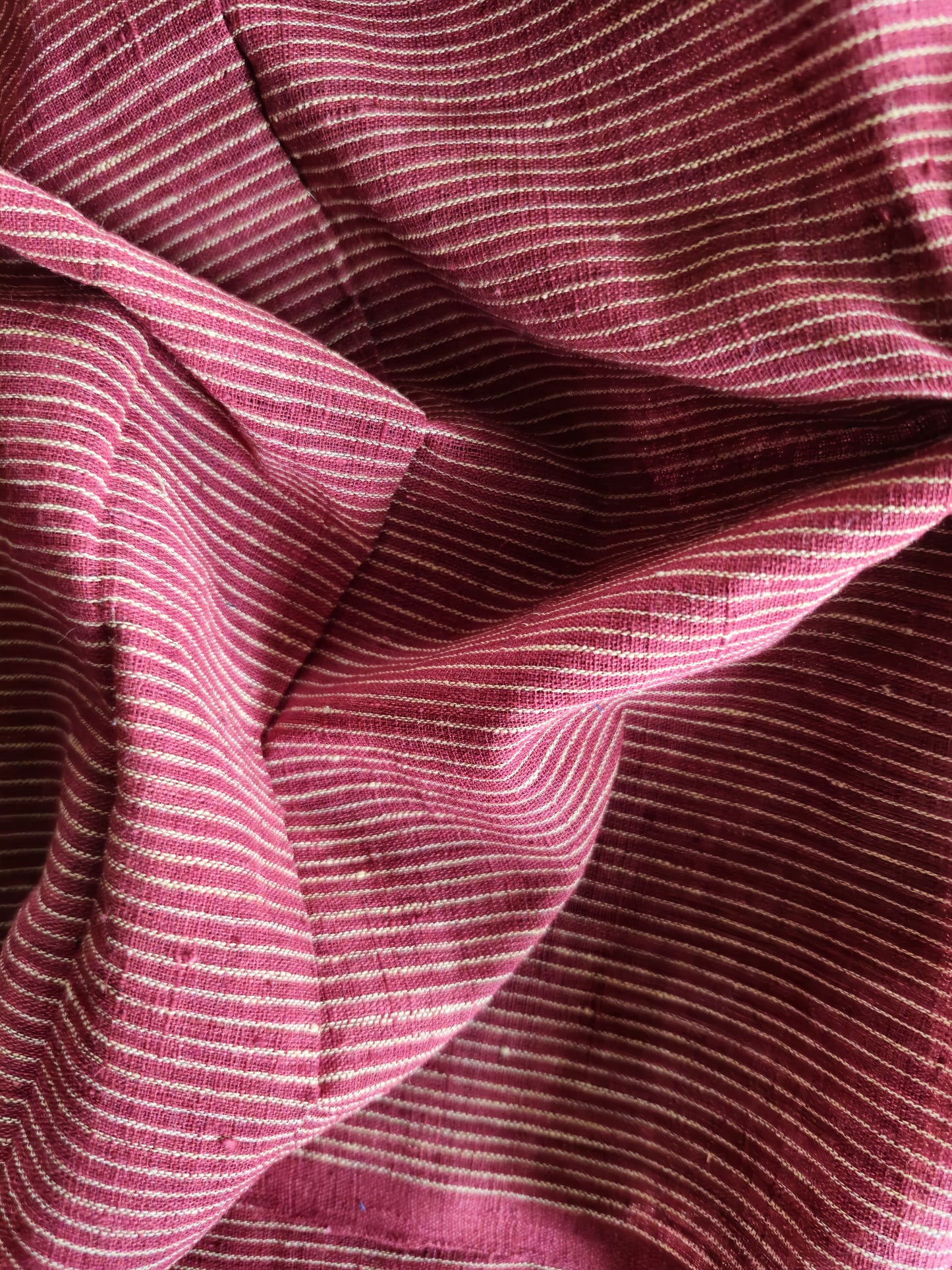 ORGANIC GEOMETRIC FABRIC : ALIZARIN RED:ANAR YELLOW..
