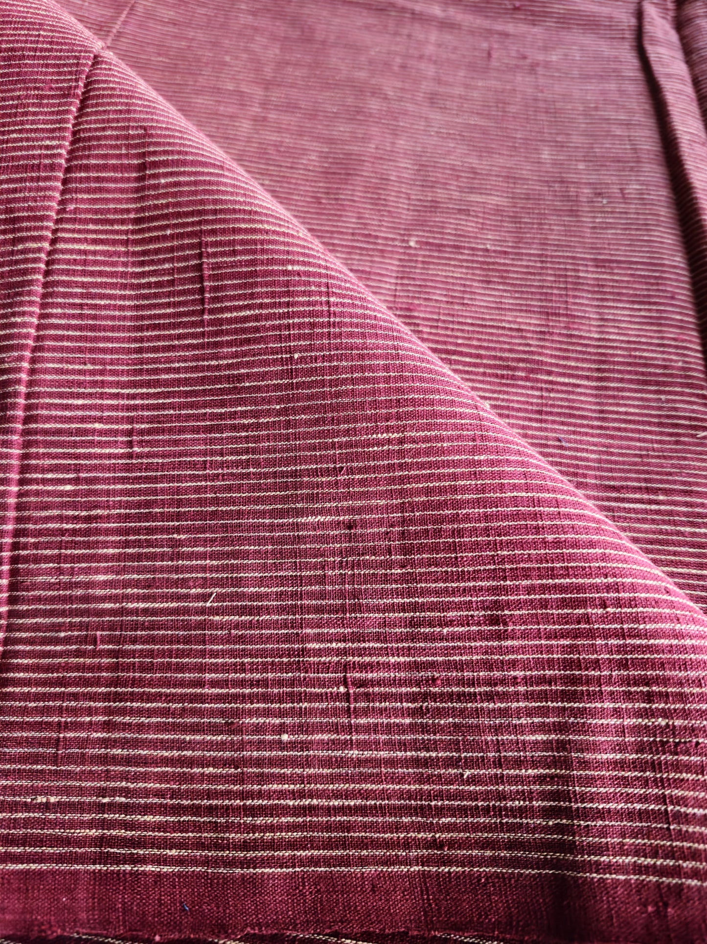 ORGANIC GEOMETRIC FABRIC : ALIZARIN RED:ANAR YELLOW..