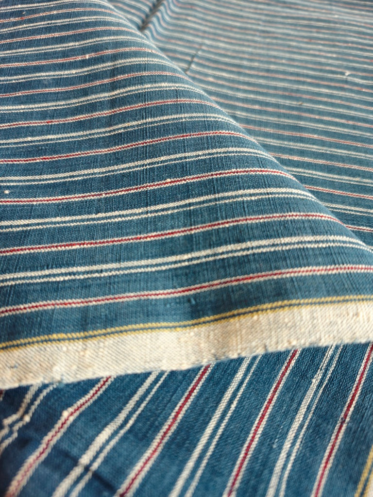 ORGANIC GEOMETRIC FABRIC: INDIGO : SAPAN :KORA