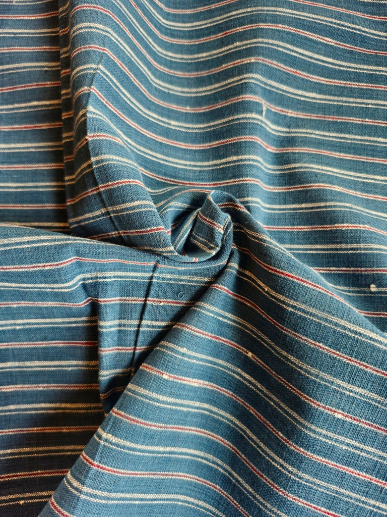 ORGANIC GEOMETRIC FABRIC: INDIGO : SAPAN :KORA