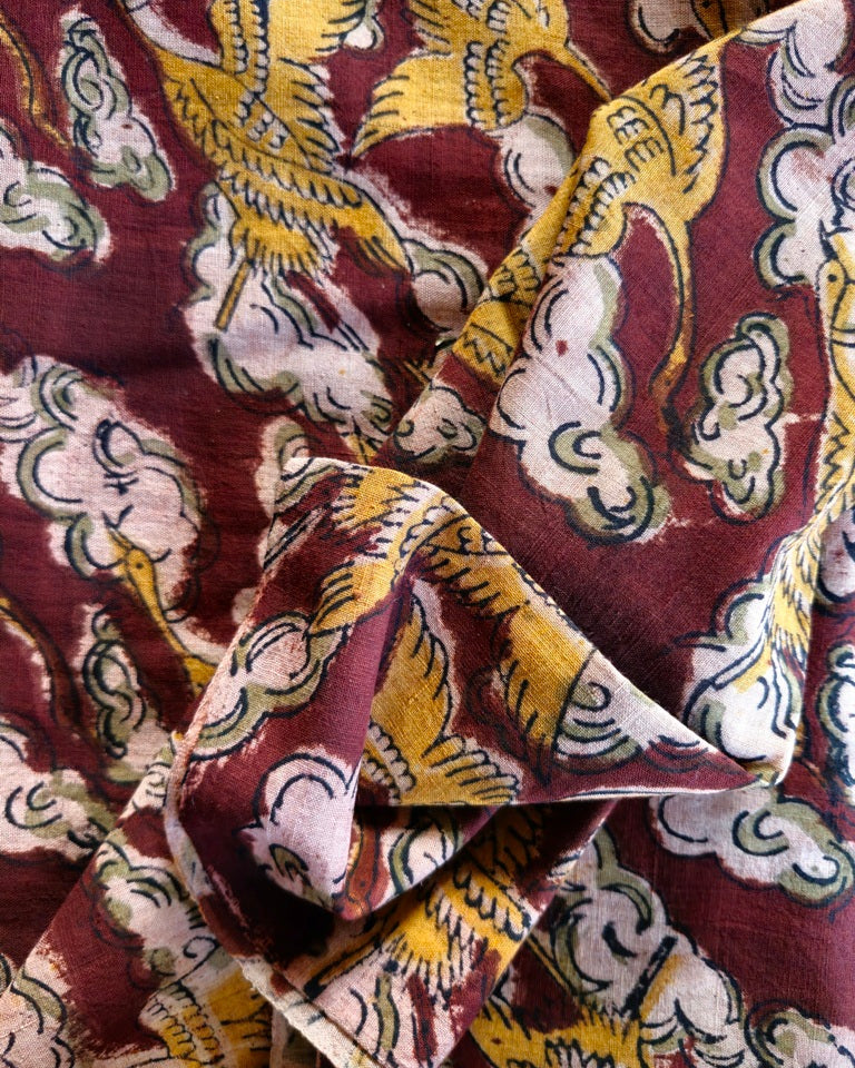 KALAMKARI : ALIZARIN RED : ANAR YELLOW