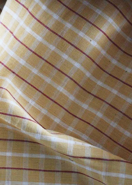 GEOMETRIC FABRIC : ANAR YELLOW : ALIZARIN RED : KORA