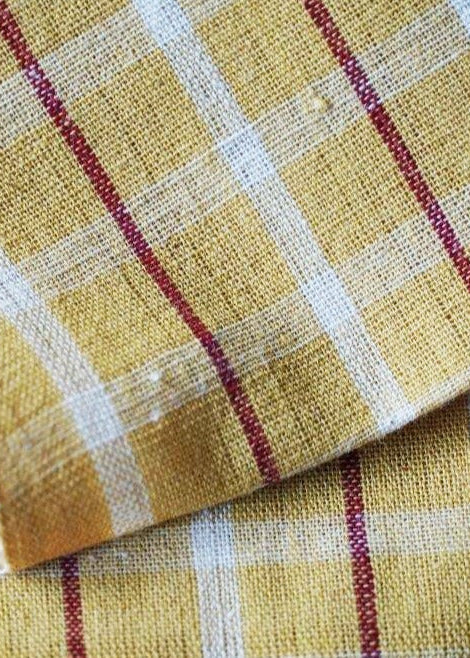 GEOMETRIC FABRIC : ANAR YELLOW : ALIZARIN RED : KORA