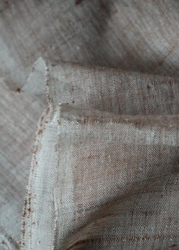 CROSS COLOUR FABRIC : KORA : KATHA BROWN