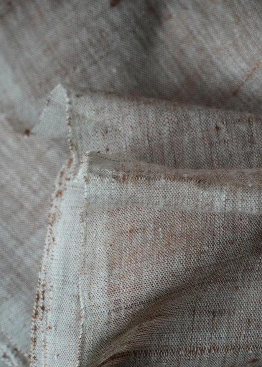 CROSS COLOUR FABRIC : KORA : KATHA BROWN