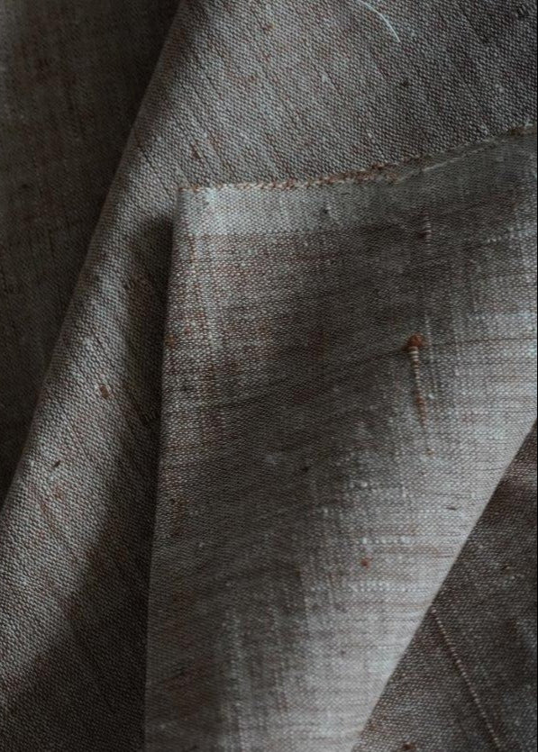 CROSS COLOUR FABRIC : KORA : KATHA BROWN