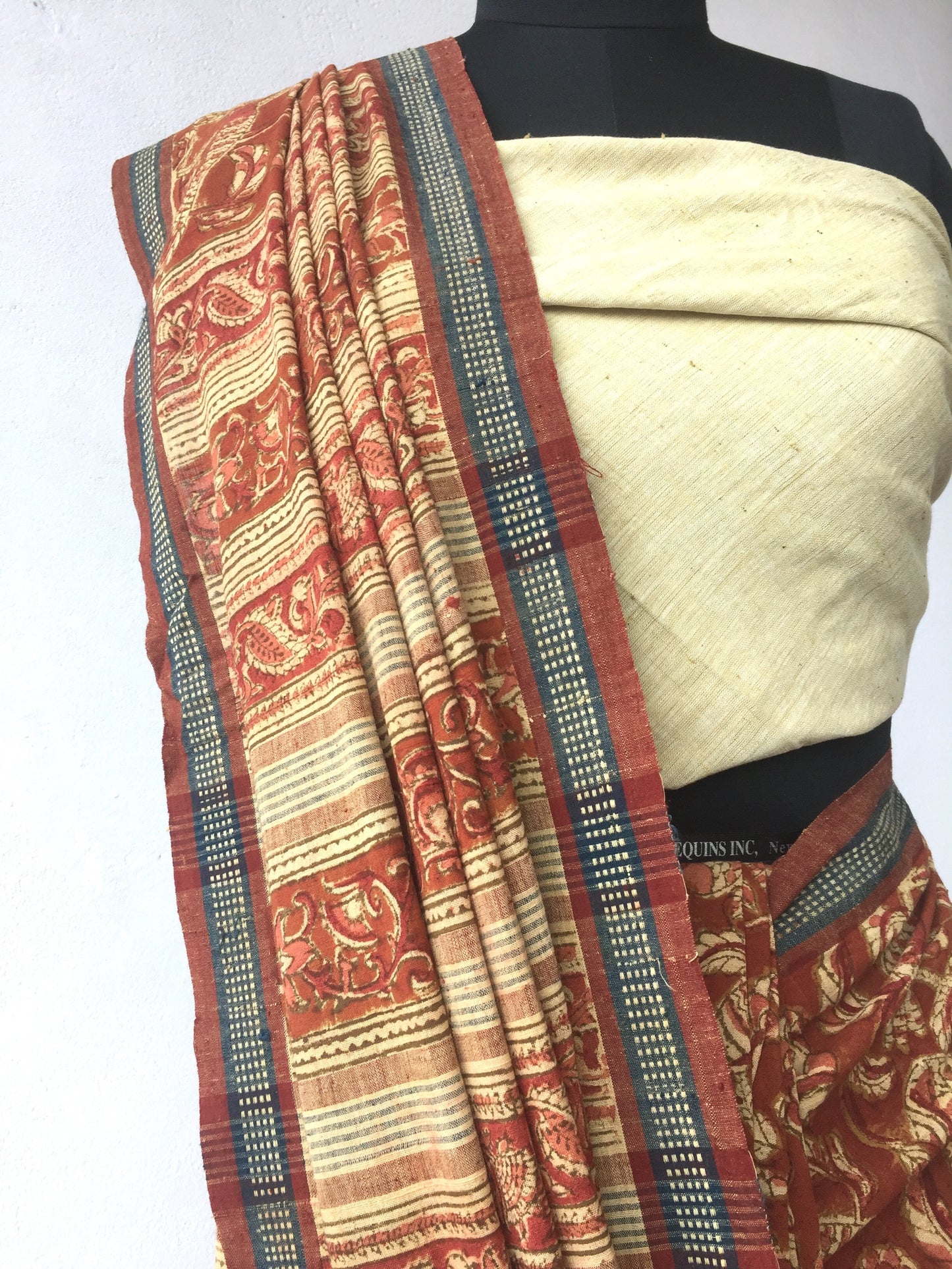 KALAMKARI SAREE : MANJISHTHA BRICK RED : ALIZARIN RED