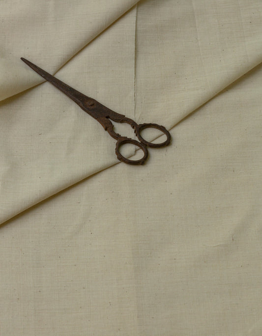 Malkha Natural Dyed Handlooms -CROSS COLOUR FABRIC : KORA : ANAR YELLOW