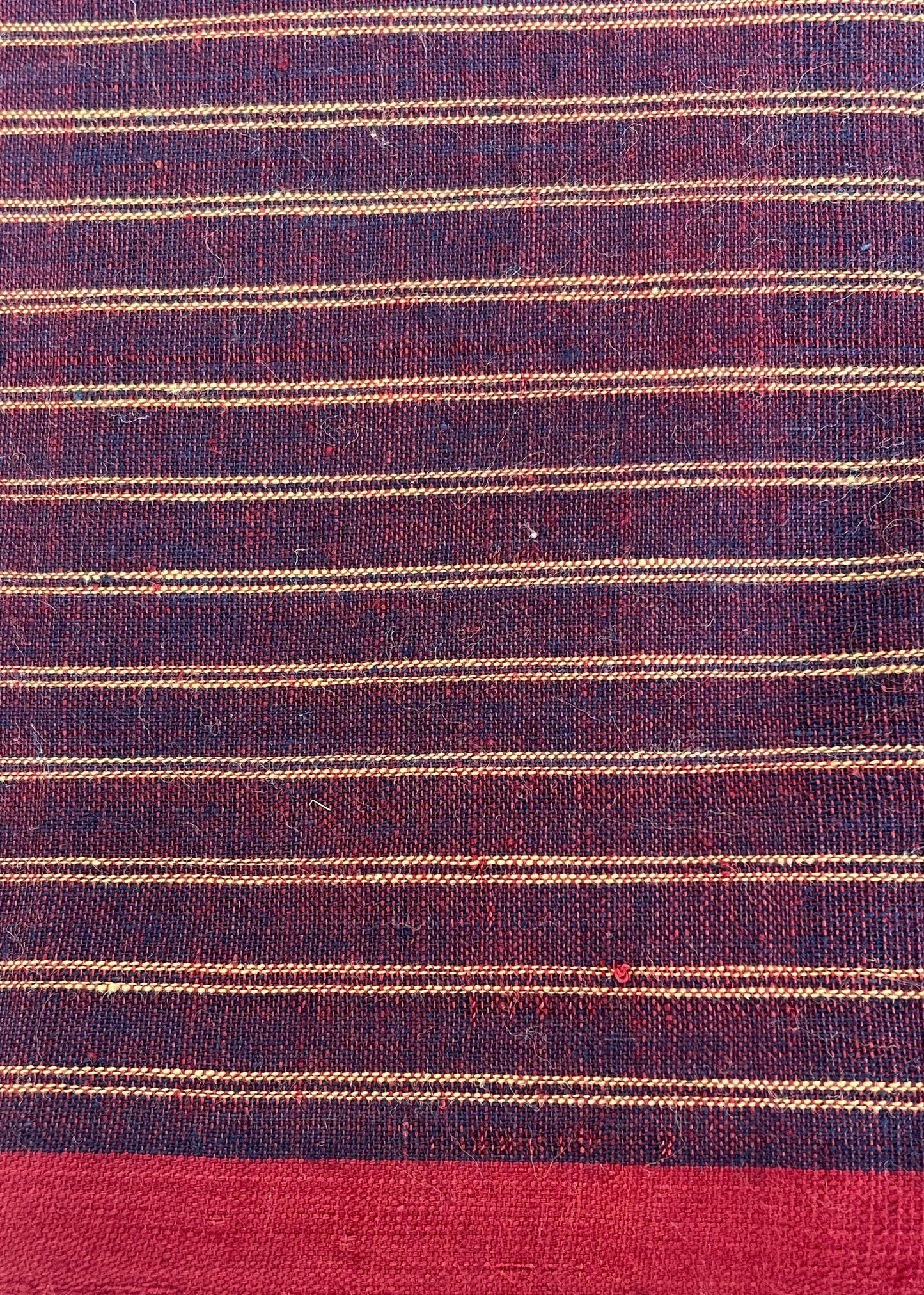 GEOMETRIC FABRIC : ALIZARIN RED : INDIGO : ANAR YELLOW