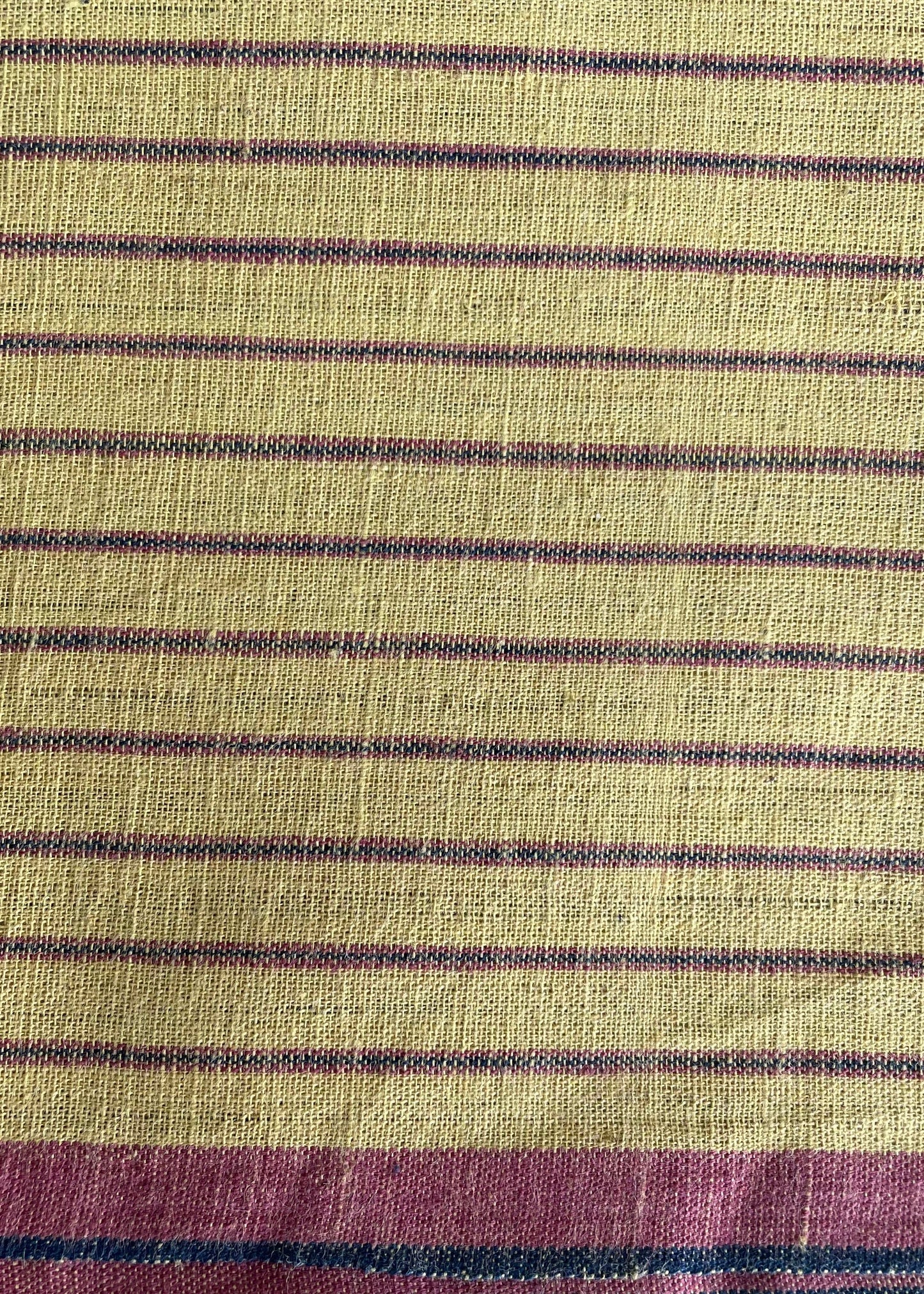 ORGANIC GEOMETRIC FABRIC : INDIGO : ANAR YELLOW : ALIZARIN RED