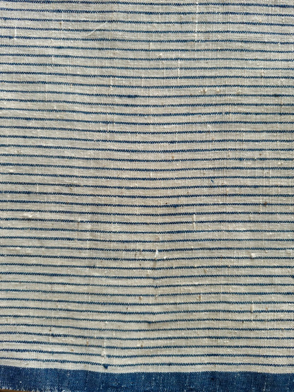 ORGANIC GEOMETRIC FABRIC : INDIGO BLUE : KORA
